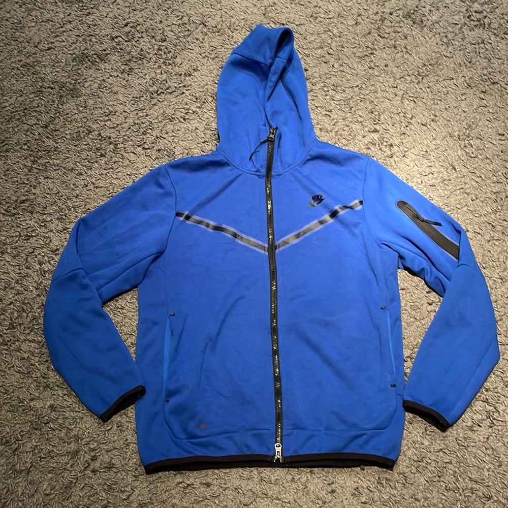 Blue Nike tech hoodie